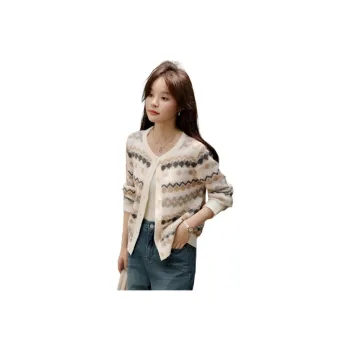Mo Han Yi Mei Knitwear Women's Light Beige
