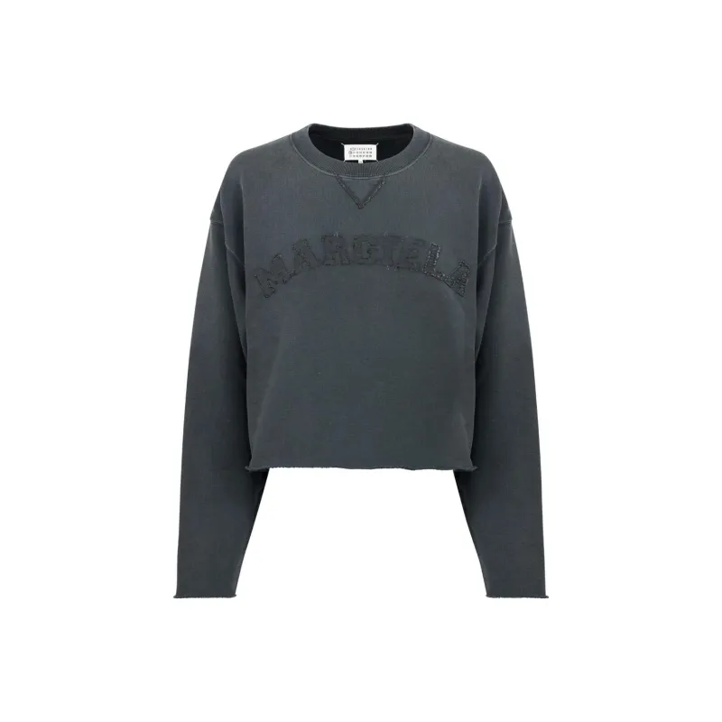 Maison Margiela Logo appliqué Cotton Sweatshirt-0