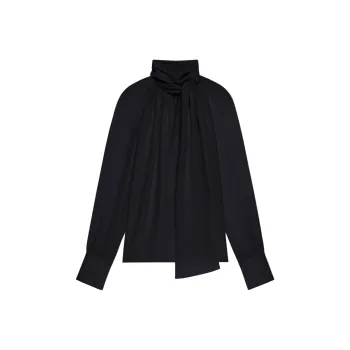 Givenchy 4G Motif Tie Neck Blouse
