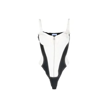 Mugler Denim Bustier Bodysuit