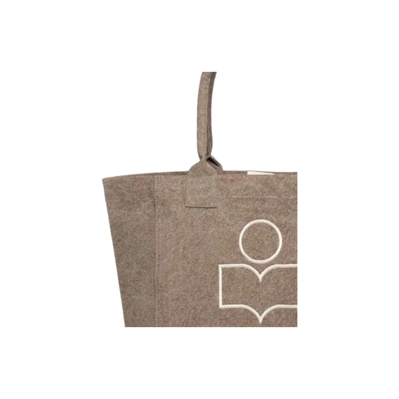 ISABEL MARANT Yenky Logo Embroidered Small Top Handle Bag-3