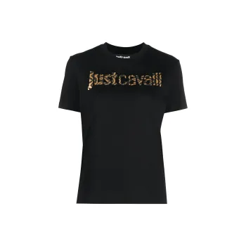 Just Cavalli Logo print Cotton T shirt
