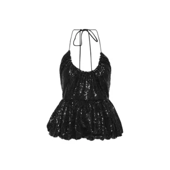 Rotate Sequined Halterneck Blouse