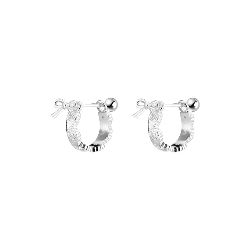 EAR PARTNER 925 Sterling Silver Needle Earrings Women's-3