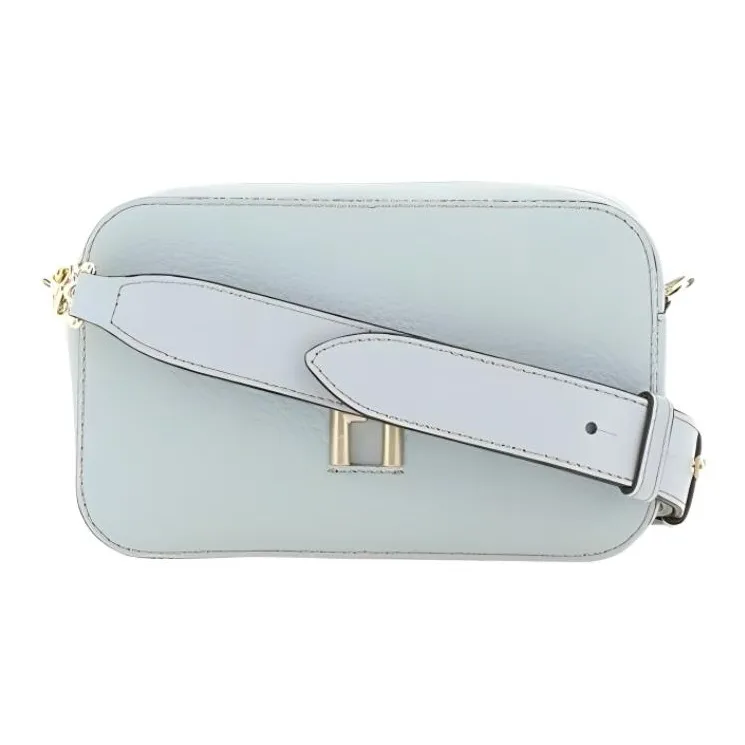 Furla Primula Leather Shoulder Bag, Crossbody Bag Mini Women's Blue-0