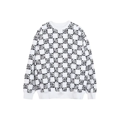Vans OFF THE WALLCheck SKATE CRE Sweatshirt Women's White/Black