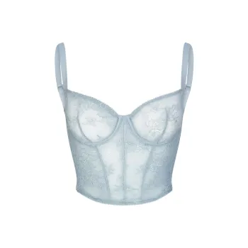 SKIMS ULTRA FINE LACE CORSET Camisole Women's DENIM/Denim
