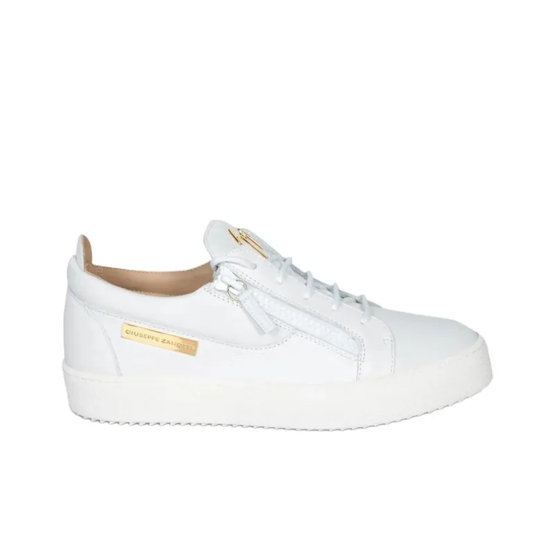 Giuseppe Zanotti/GZ Low Top Skateboard Shoes Men's White-1