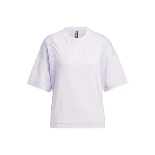 Adidas Neo Drop Shoulder Sleeve T Shirt Women's Light Purple