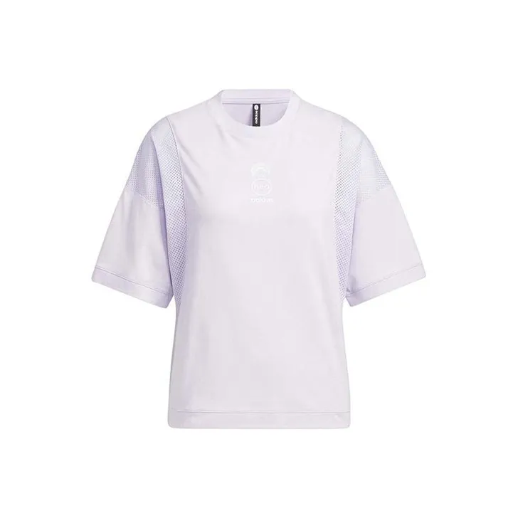 Adidas Neo Drop Shoulder Sleeve T Shirt Women's Light Purple-0