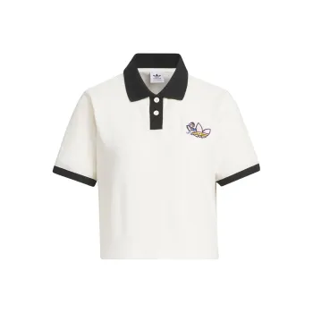 Adidas Originals Monkey Kingdom Polo Shirt Women's Pink White