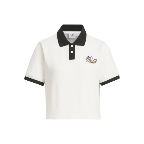 Adidas Originals Monkey Kingdom Polo Shirt Women's Pink White