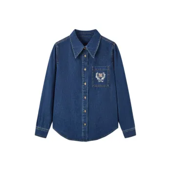 EICHITOO Shirt Women's Denim Blue