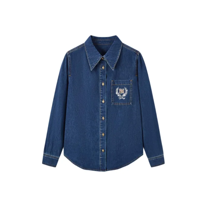 EICHITOO Shirt Women's Denim Blue-0