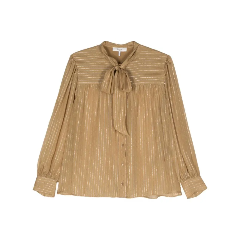 Chloé Lurex Silk Blouse-0