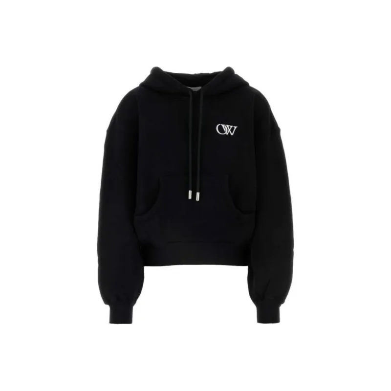 OFF WHITE Drawstring Long Sleeved Hoodie-0