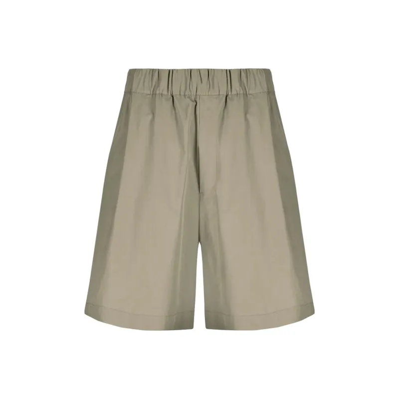 LANEUS Cotton Wide leg Bermuda Shorts-0