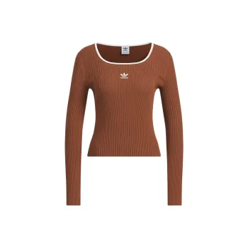 Adidas Originals ADICOLOR FW24 LS SWEATER Knitwear Women's Dark Brown