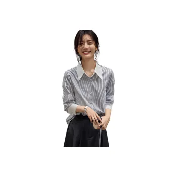 XWI Shirts Women's Gray Stripes
