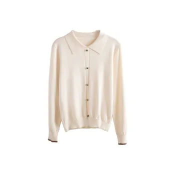 Olrain Knitwear Women's Apricot White