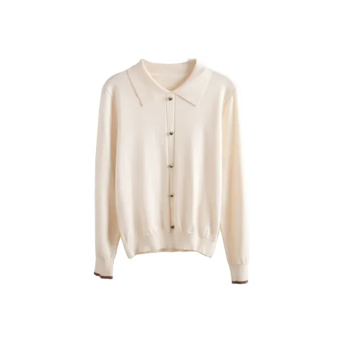 Olrain Knitwear Women's Apricot White