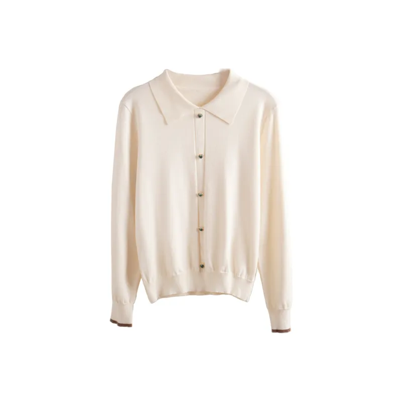 Olrain Knitwear Women's Apricot White-0