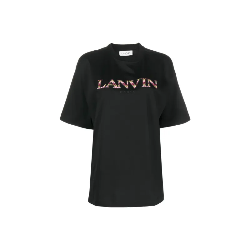 Lanvin Curb Oversized Fit Tee 'Black'-0