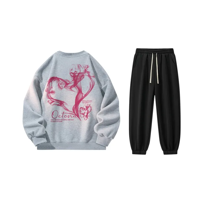 Small Columns Under The Sea Sweatshirt Set Unisex-24
