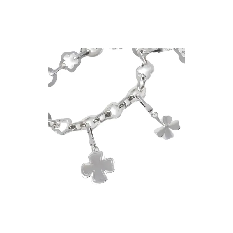 CHANEL 18K White Gold Four Charm Bracelet-1
