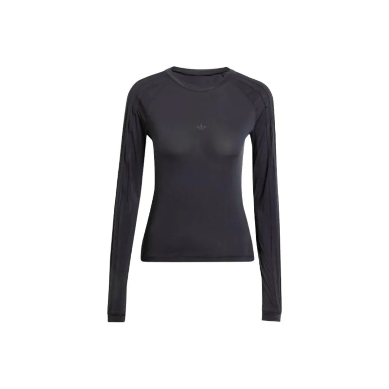 Adidas Originals 3S Raglan Sleeve T Shirt Women's Black-0