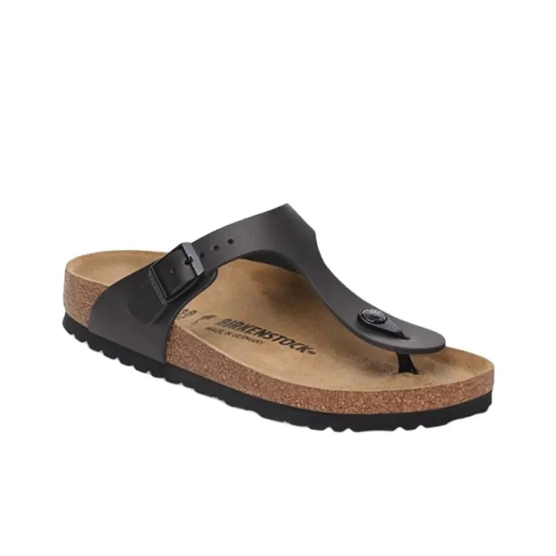 Birkenstock Gizeh EVA Abrasion Resistant Flip Flops Unisex Black Narrow-2