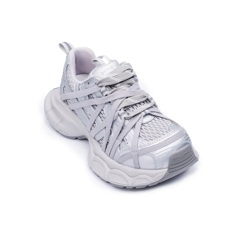 AUTOMOBILI LAMBORGHINI Chunky Sneakers Women's Low Top Silver-1