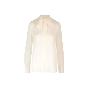 Valentino Scarf Detailed Long Sleeved Blouse