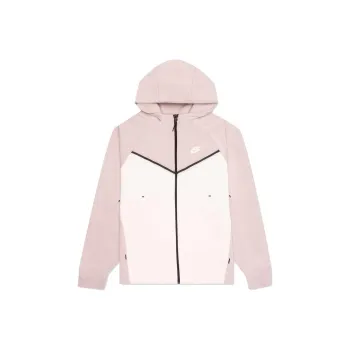 Nike Women's Tech Fleece Windrunner Full Zip Hoodie Pink Oxford/Light Soft Pink