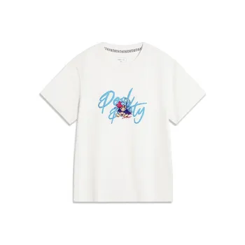 LiNing x YINGXIONGLIANMENGYONGCHIPAIDUI LIANMINGKUAN SS23 T Shirt Women's Ivory
