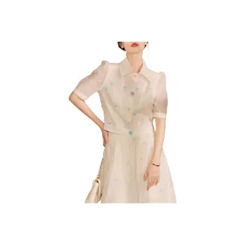 QIAOYUHUAZUN Shirt Women's White