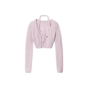 Alexander Wang Twinset Hybrid Halterneck Cardigan