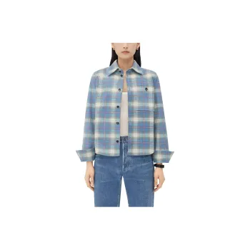 Bottega Veneta Flannel Printed Long Sleeved Shirt