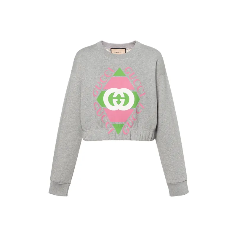 GUCCI Rhombus Logo print Sweatshirt-0