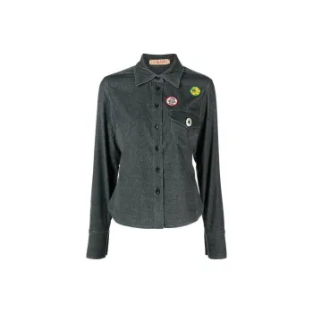 CORMIO Katy Patch Long-Sleeved Shirt