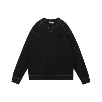 GANNI Logo Embroidered Crewneck Sweatshirt