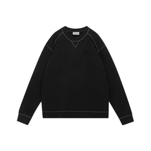 GANNI Logo Embroidered Crewneck Sweatshirt