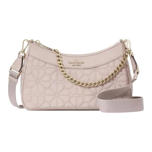 Kate Spade Flower Recycled Polyester Shoulder Bag Women's Comfortable Gray