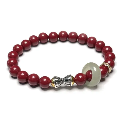 CUIJING Reconstructed Cinnabar Bracelets Women's