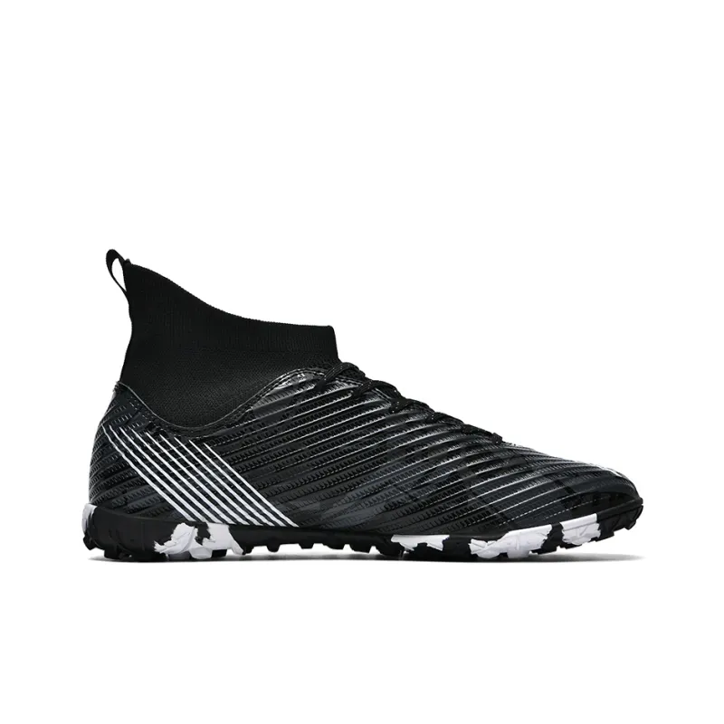 Binary TF Rubber Broken Studs Cushioning Abrasion Resistant Lightweight Soccer Shoes Unisex Black-4