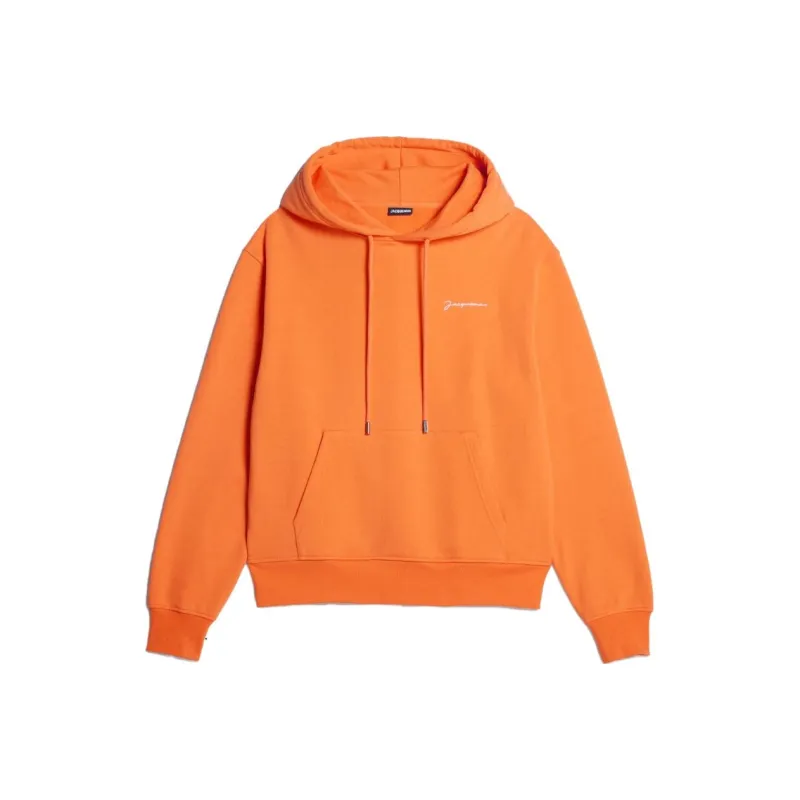 Jacquemus Le Sweatshirt Brodé Emboridered Logo Hoodie Orange-4