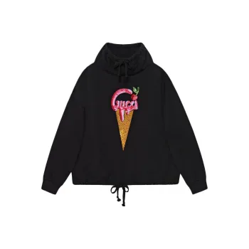 GUCCI Ice Cream Printed Drawstring Hoodie