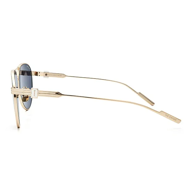 THE OWNER Titanium Irregular Shape Sunglasses Unisex-4