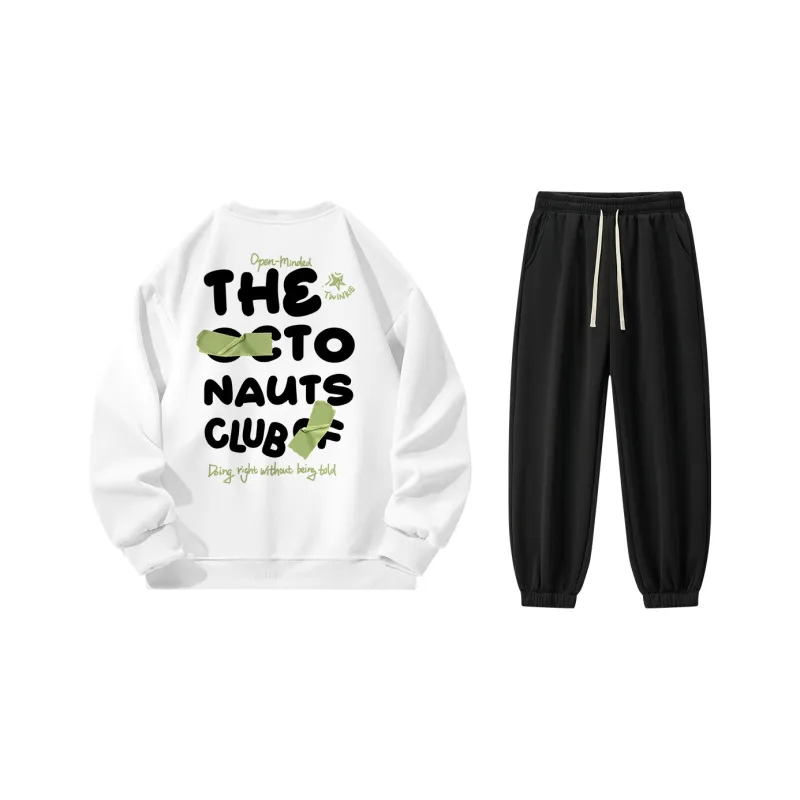 Small Columns Under The Sea Sweatshirt Set Unisex-70