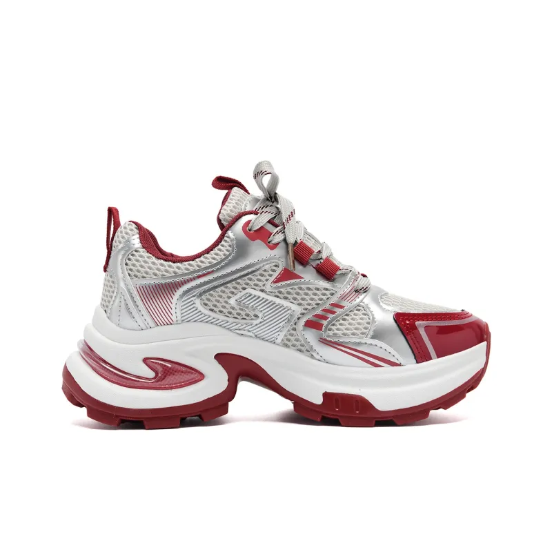 Circle Small Cushioning, Slip Resistant, Breathable, Supportive, Lightweight Low Top Chunky Sneakers Women's-13
